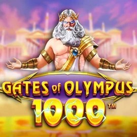 Gates of Olympus 1000 online game logo by Pragmatic Play on vulkanspielecasino.org
